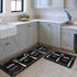 Black Kitchen Rug Set 2 PCS | Non-Slip Waterproof Stain-Resistant Floor Mats