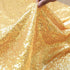 JYFLZQ Gold Sequin Table Runner 12"x108", Glitter Sequin Fabric for Wedding & Birthday Party Decor