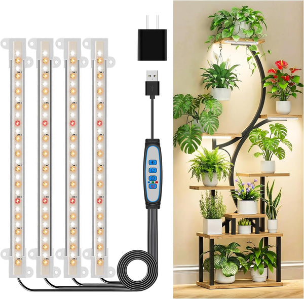 Kullsinss 8 inches LED Grow Light Strips, Full Spectrum Plant Lights for