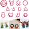KEOKER Christmas Clay Cutters, 12 Shapes Mini Cutters for Earrings Making, Small Christmas Tree Clay Cutters