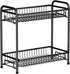 Countertop, 2-Tier Spice Rack for Standing Sturdy Metal Seasoning Organizer Holder, Space Saving Spice Shlef