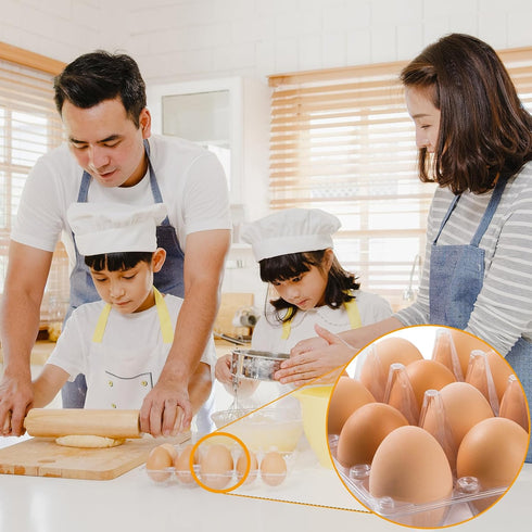 ALISWAT 120 Pack 12 Count, 1 Dozen Egg Cartons Cheap Bulk Clear Empty Egg Cartons for Chicken Eggs, Plastic Egg Holder