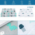 2 Pack 46" 42" Splat Mat for Under High Chair & Arts & Eating Mess, Waterproof Baby Playtime Anti-Slip High Chair Mat