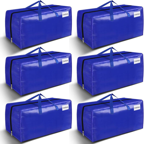 BlissTotes Moving Bags, Heavy Duty Extra Large Packing Bags, Collapsible Fold Flat Storage Totes, Alternative to Box