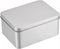 uxcell Metal Tin Box, 4.92" x 3.54" x 2.36" Rectangular Empty Containers with Lids, Silver Tone