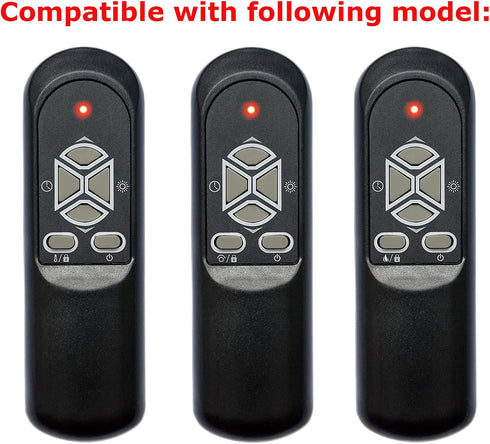 Replacement Remote Control for Lifesmart LS-4W1500-X LS-6DMIQH-X LS-8WIQH-LB-IN Portable Electric Infrared Quartz Indoor Medium Room Space Heater