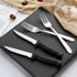 Pleafind 16-Pcs Steak Knives Set, 8.5 Inch Serrated Stainless Steel Knives, Elegant Black for Home, Kitchen, Restaurant