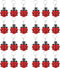 24 Pack Ladybug Keyring Party Favor, My Little Ladybug Themed Party, Baby Shower & Birthday Gift