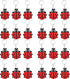 24 Pack Ladybug Keyring Party Favor, My Little Ladybug Themed Party, Baby Shower & Birthday Gift