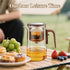 Set -27oz/800ml Enchanti Tea Pot, One Touch Glass Teapot with Infuser, Tea Maker for Loose Leaf Tea, Tea Gifts