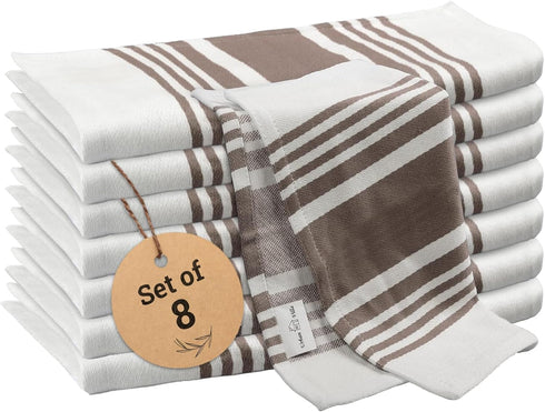 Urban Villa Cotton Dish Cloth Set of 8, Highly Absorbent Super Soft