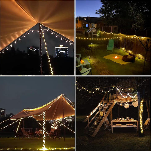 2 Packs 6Ft 20 Bulbs, Vigdur Globe String Lights - Decorative String Lights Battery Operated with Mini Bead Indoor