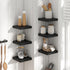 8 Inch Set 3, 8"D Floating Shelves for Wall with Invisible Brackets of Engineered Wood Wall Shelves with Wood Grain