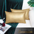 BRAWARM Gold Faux Leather Pillow Covers 12 x 20 Inches, Pack of 2 Crocodile Decorative Lumbar Throw Pillows
