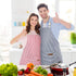 12 Handepo Pcs Cotton Aprons for Women Men with Pockets Soft Adjustable Bib Stripe Aprons for Cooking Kitchen Chef