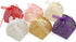 KPOSIYA Pack of 100 Laser Cut Rose Candy Boxes, Favor Boxes 2.5"x 2.5"x 3.1" for Bridal Shower, Anniversary, Birthday