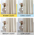 H.VERSAILTEX 63 Inch Tie Up Linen Curtains, Natural Textured Privacy Curtain, Multi Hanging Ways, 42x63