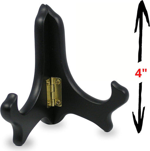 BANBERRY DESIGNS Black Folding Easels, Premium Quality Display Stands, 4" H, Set of 3