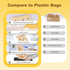 Nedsewor 2 Pack 17inx13in Reusable Beeswax Bread Bags for Sourdough, Bread Bags for Homemade Bread, XL Natural Beewax