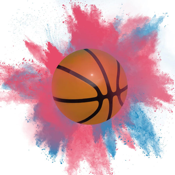 POPUPARTY Gender Reveal Basketball with Pink & Blue Powder, for Baby Boy