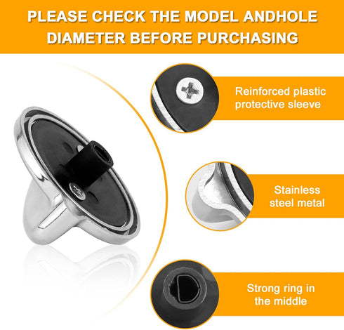 AMI PARTS Fit for G-E Profile Stove Knobs, WB03K10303 Gas Stove Knobs Replacements, 5-Pack