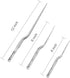 304 Stainless Steel Cooking Tweezers, 6", 8", 12" Offset Tweezers with Precision Clamp Tip for Kitchen