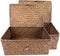 Wicker Storage Baskets with Lid, Set of 2 Handwoven Seagrass Organizer Bins for Shelves, Drawers, Closet