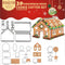 Sakolla Gingerbread House Cookie Cutter Set (Set of 10) - 3D Christmas Cookie Cutters with Gift Box