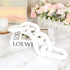5-Link HMASYO White Wood Chain Link Decor, Wooden Decorative Chain Home Decor Accents, Coffee Table Decor, Shelf Decor