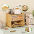 Countertop, Large-16.54" 9.84" 14.96" JANSNIMEN Large Bread Box for Kitchen Double Layer Breadbox Bread Container