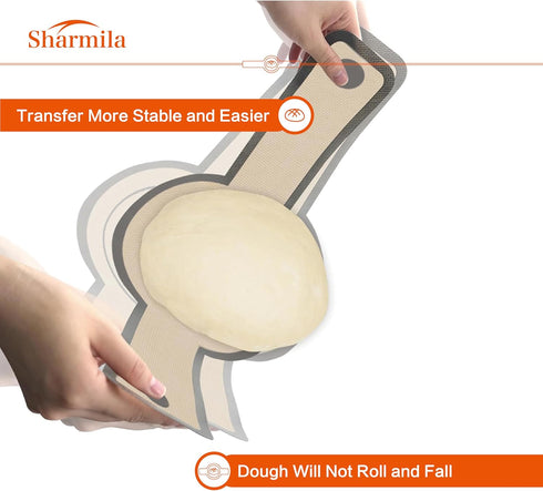 Sharmila 2Pcs Oval and Round Silicone Bread Sling for Dutch Oven, Non-Stick Baking Mat, Sourdough Supplies