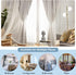 Loyala 52" 63" 2 Star Curtains, Blackout Curtains for Bedroom Kids Cute Double Layer Hollow Out Star Window Curtain