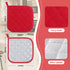 Joyhalo 6 Pack Pot Holders for Kitchen - Cotton Oven Holder with Great Heat Resistance, Non-Slip Hot Pads, Red