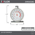 Taylor 5932 Large Dial Kitchen Cooking Oven Thermometer, 3.25 Inch Dial, Stainless Steel, Silver - 2 PACK