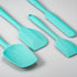 4 Piece Silicone Spatula Set, Flexible Heat Resistant Non-scratch Rubber Spatulas with Stainless Steel Core, Aqua Sky