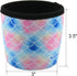 Ice Cream Pint Size Sleeves 4 Pack, Neoprene Cover with Spoon Holder (Plant+Fish scales)
