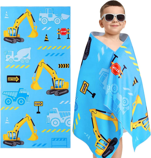 30 60 WERNNSAI Truck Kids Beach Towel for Boys - x Truck Sand Free Swim Towels for Boys Bath Pool Camping Travel Towel