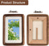 RRQKMBO 6x8 5x7,Rounded Natural Dark Walnut Solid Wood Picture Frames, Hand Make Crafted Original Wood Frame with Mat