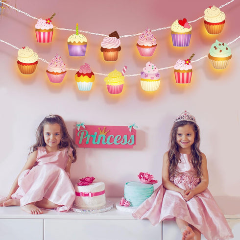 20 10 VIHOSE Cupcake String Lights Cupcake Gifts Fairy String Lights for Valentine Wedding Birthday Party Decor LED ft