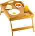 Home-It Bed Table Tray with Folding Legs - Bamboo Breakfast Tray with Handles for Bed, Sofa, Eating and Laptops