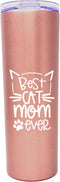 Brooke & Jess Designs Cat Tumbler - 20 oz Funny Cat Mom Gifts for Women, Insulated Mug for Coffee or Tea