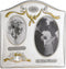 Lawrence 590143 Satin Silver & Brass Plated Picture Frame, 2 Openings