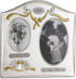 Lawrence 590143 Satin Silver & Brass Plated Picture Frame, 2 Openings