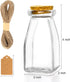 30 Pack 4 OZ Set yarlung Glass Favor Jars with Cork Lids, Clear Small Candy Jars Square Decorative Bottles