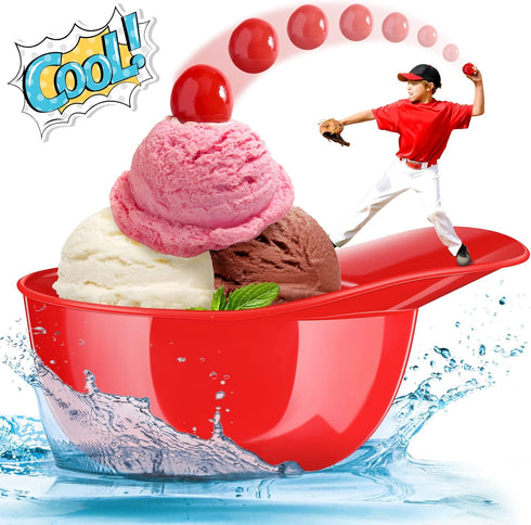 Baseball Helmet Ice Cream Snack Bowl 8 oz Mini Bowls, Kids Helmet Cups for Party (Multi Colors, 18 Pack)