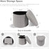 15"x15"x15" B FSOBEIIALEO Storage Ottoman Cube, Heart Shaped Ottomans with Storage Foot Stool Footrest for Lving Room