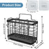 Utensil Holder, 3 Compartments Stainless Steel Utensil Drying Rack, Dish Drainer for Kitchen Counter, Silverware Cutlery Flatware Holder Forks, Knives, Spoons, Chopsticks Organizer (Black) by IWNTWY
