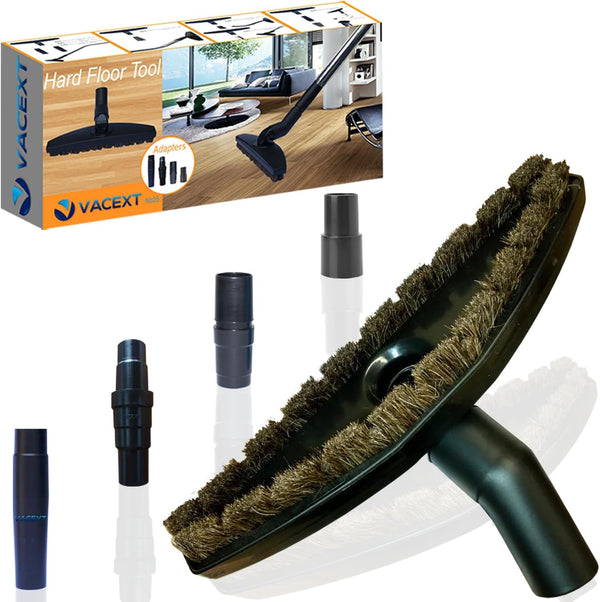 Horsehair Hardfloor Attachment for Wood and Tile Floors, Vacuum Hose Adapter Compatible with Most Vacuum Cleaners