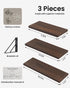 Brown,Set 3) BAYKA Floating Shelves for Wall, Book Shelf for Bedroom, Wall Decor Shelves for Living Room Kitchen, Wood