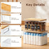 2-Pack Trash Bag Holder,Trash Bag Dispenser with Bamboo Lid, Stackable Acrylic Garbage Bag Dispenser for Under Sink Use
